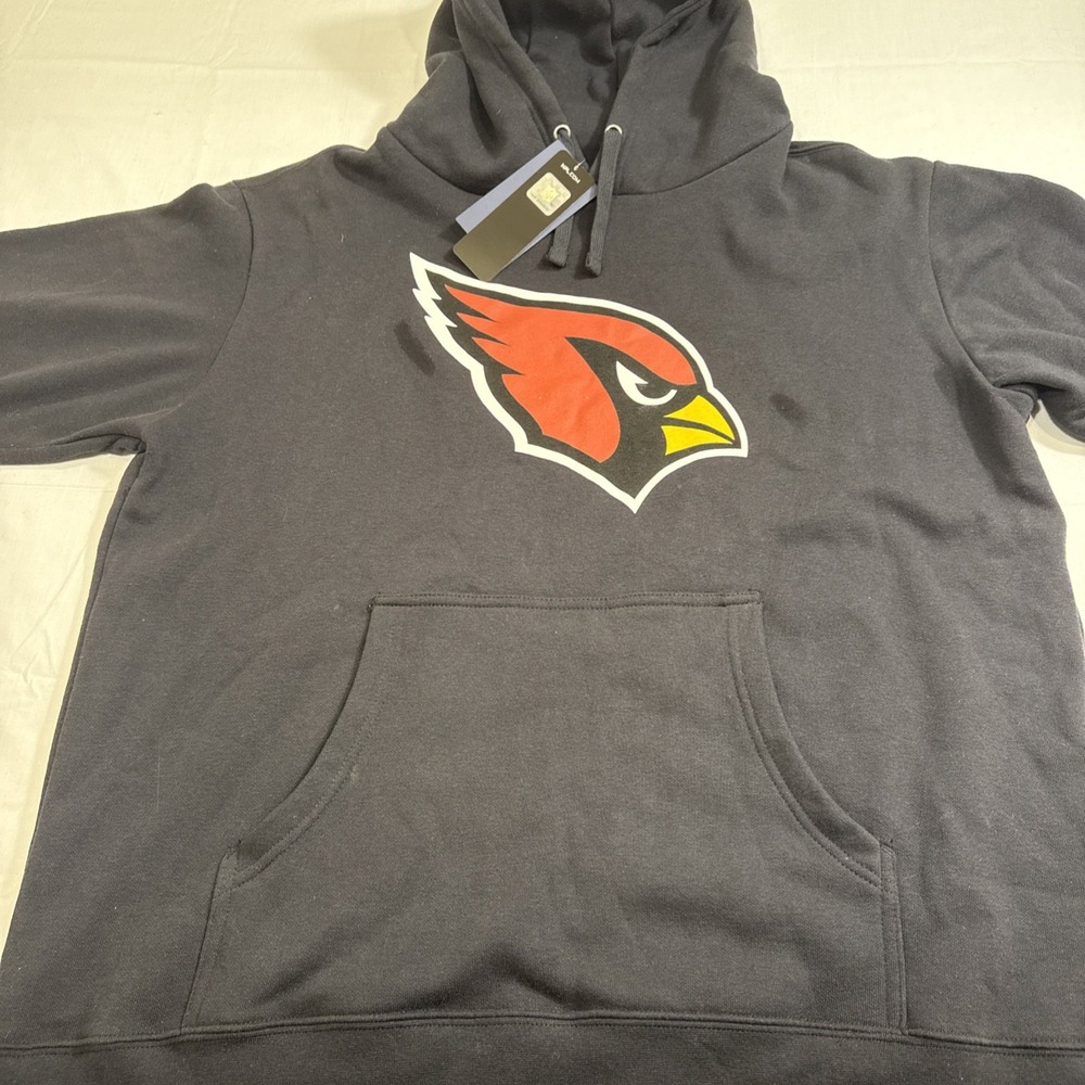 SWEATSHIRT HOODED NFL Arizona Cardinals FANATICS Black Pullover MENS XL NWT